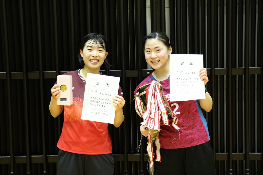 女子複 準優勝 山部・十亀組