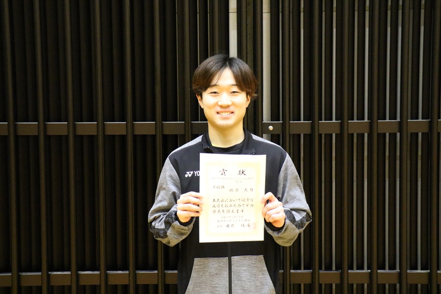 男子単 準優勝 楠原選手